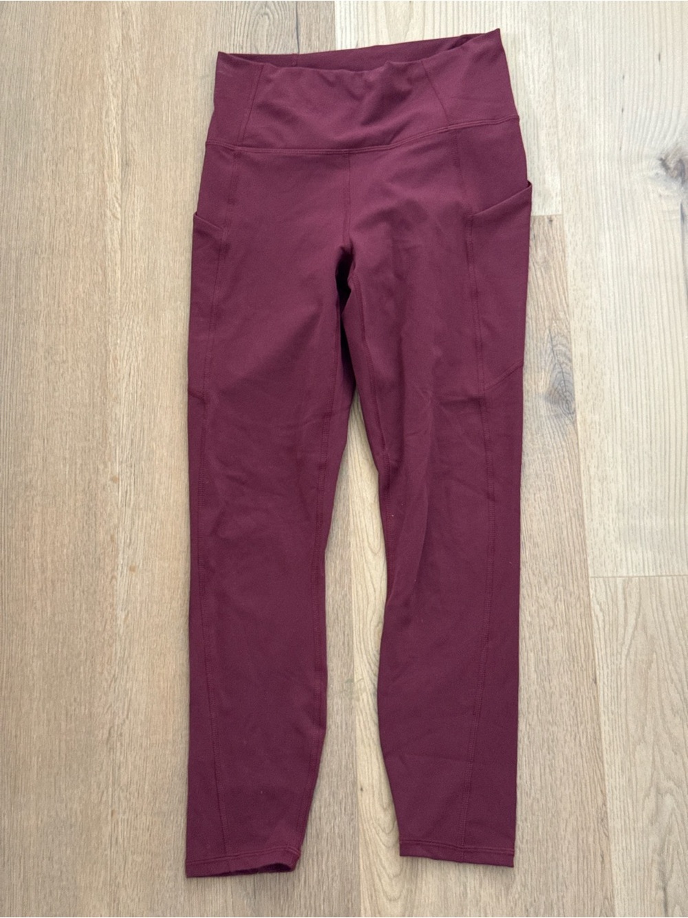 Fabletics Burgundy High-Waist Leggings